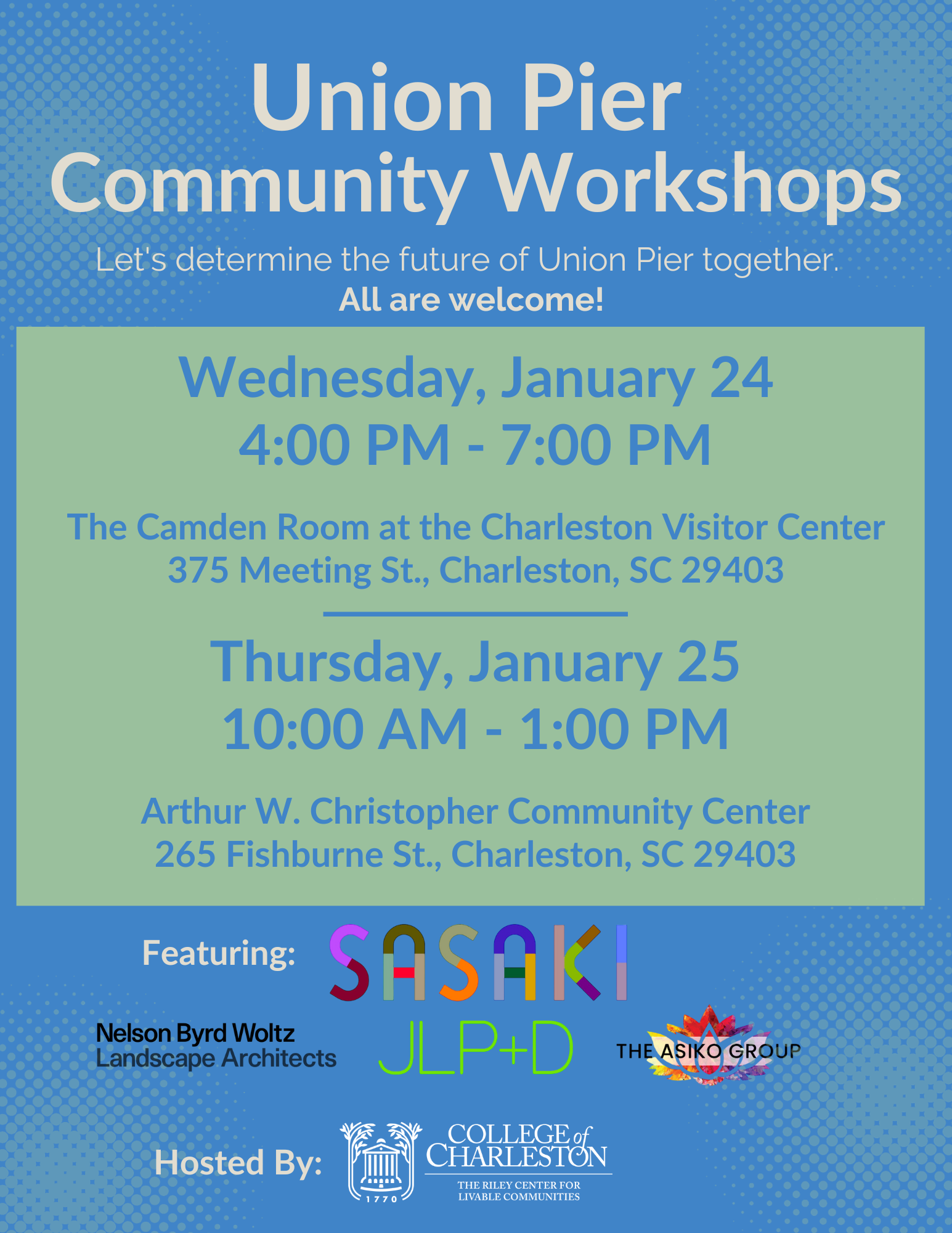 Union Pier Community Workshop flyer